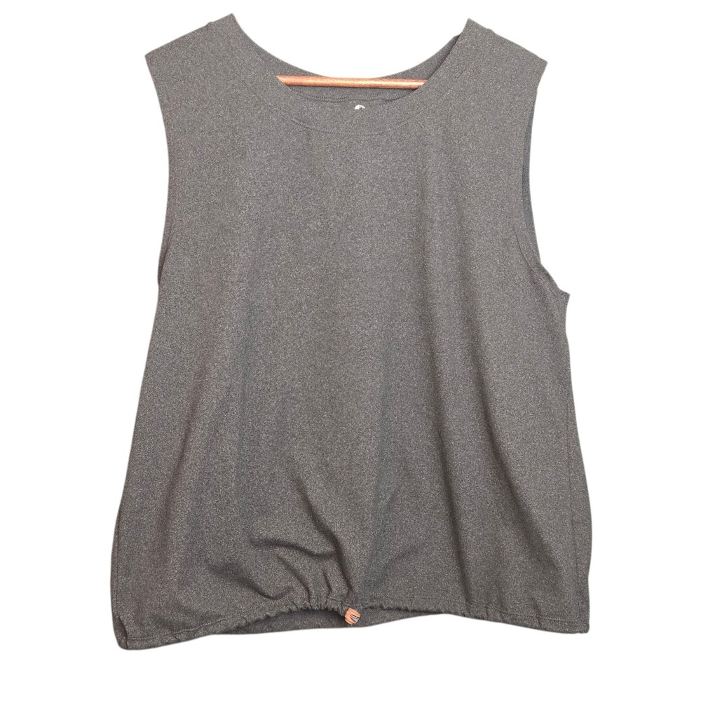 LegEnd Active Gray Sleeveless Yoga Workout Tank Top Women's Size XL Drawstring